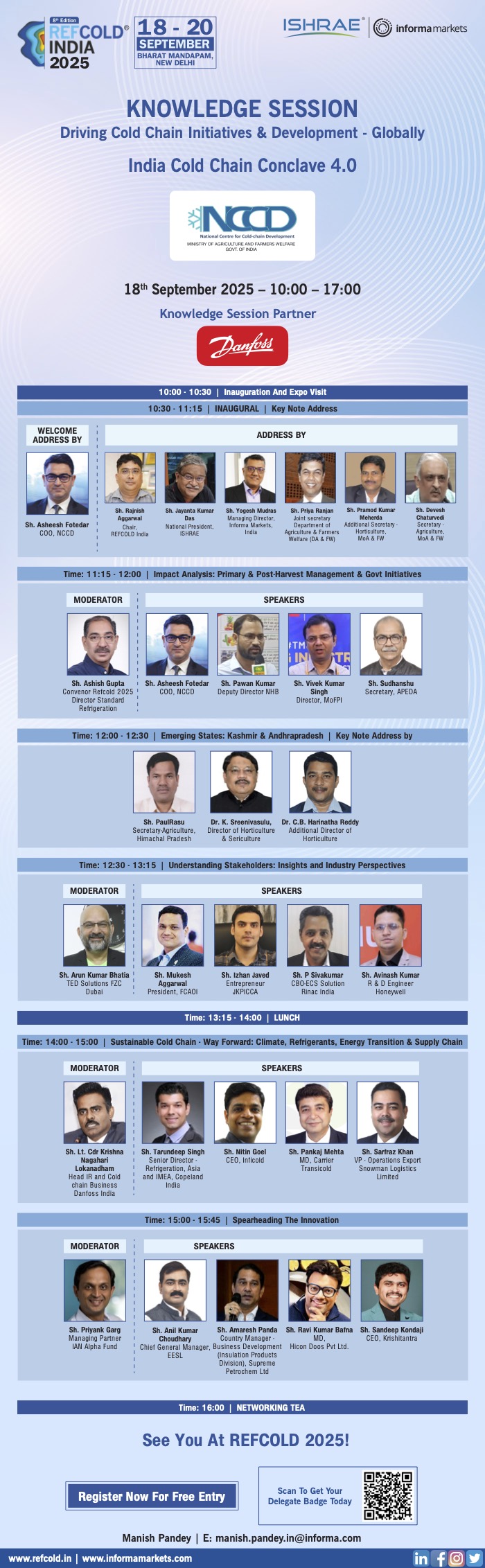 Day 1 - Session 1 Schedule